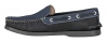 Navy Blue Leather Boat Shoes